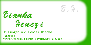 bianka henczi business card